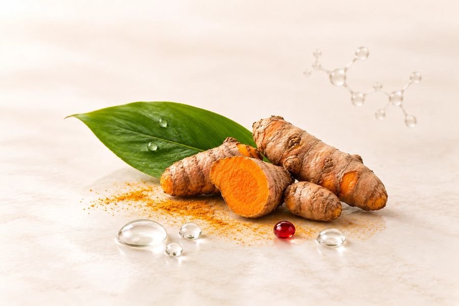 Derived from turmeric (Curcuma longa)