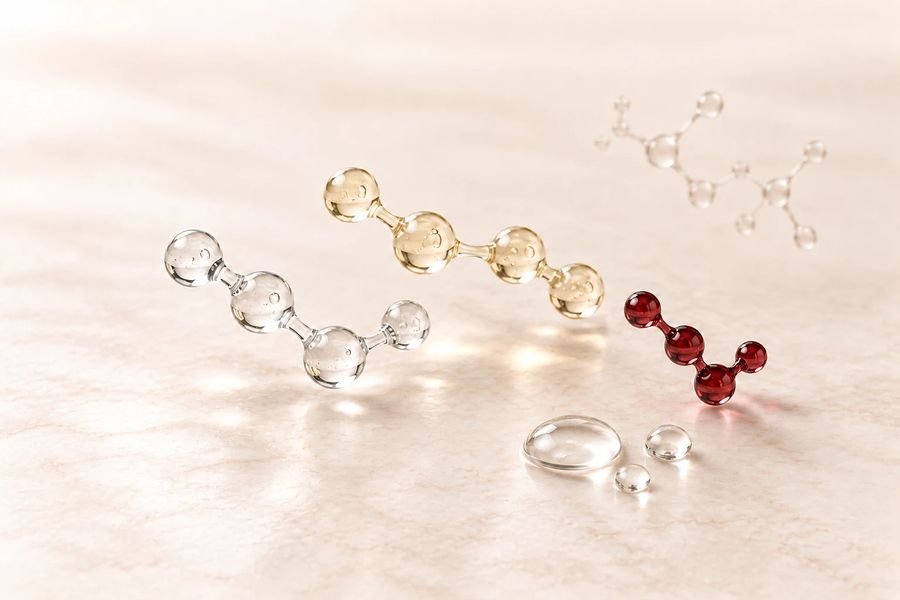 Myristoyl pentapeptide-17, acetyl tetrapeptide-3 and biotinoyl tripeptide-1