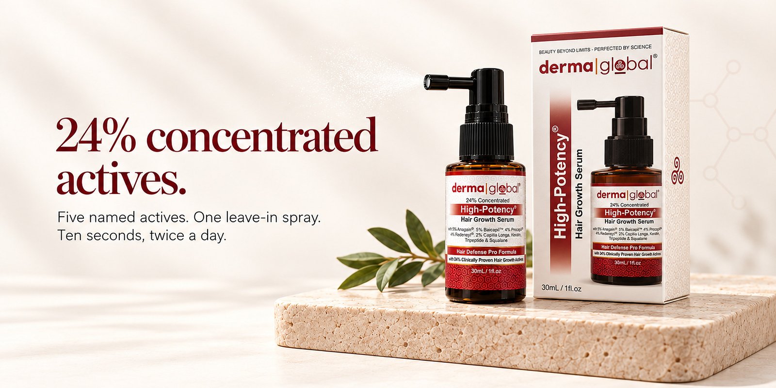 High-Potency Hair Growth Serum with 24% concentrated actives